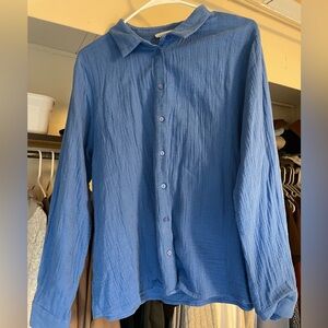 Elegant Blue Women's Blouse